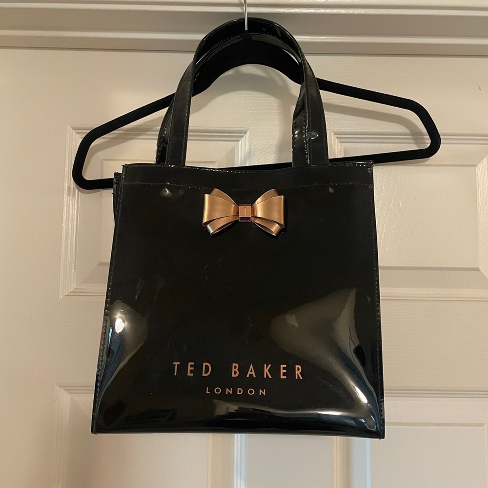 Ted Baker Black Tote with Gold Accent